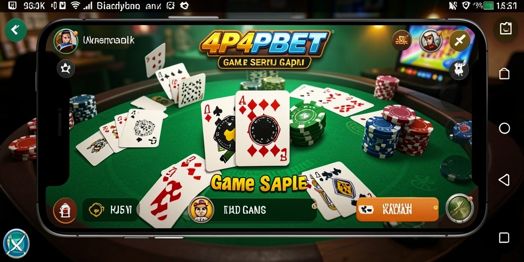 Tampilan gameplay Gaple yang seru di 4P4PBET.