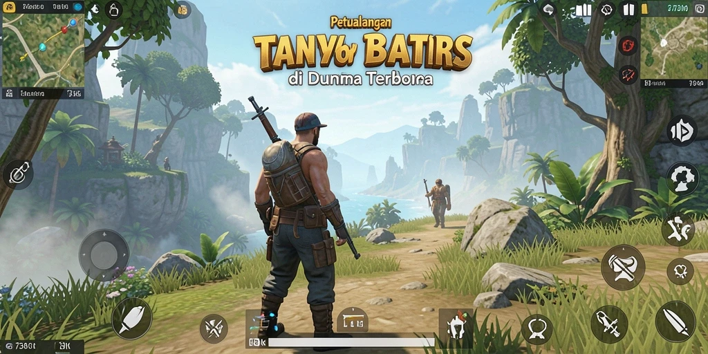 Tampilan gameplay menarik dari 73K yang menunjukkan eksplorasi dunia terbuka.