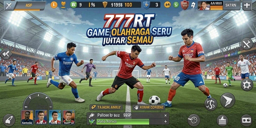 Tampilan gameplay 777RT yang penuh aksi dalam olahraga.