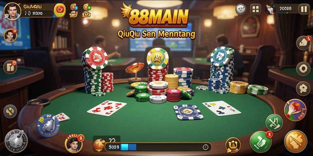 Tampilan gameplay QiuQiu yang menegangkan dan seru di 88MAIN.