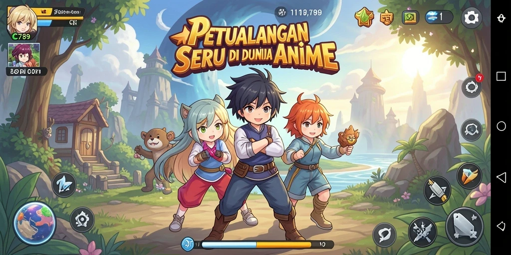 Tangkapan layar C789 menampilkan karakter anime dalam pertempuran epik.