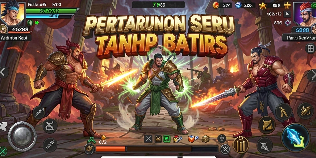 Tangkapan layar GG288 menunjukkan aksi pertarungan mendebarkan yang penuh energi.