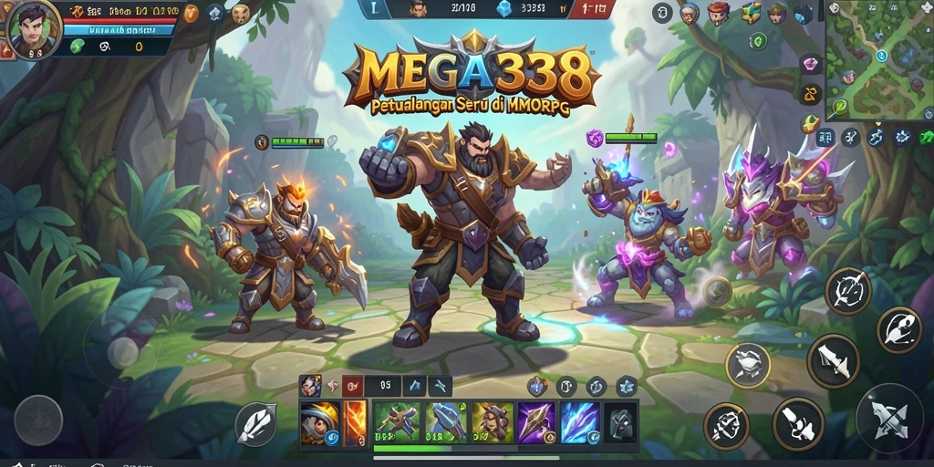Tampilan gameplay yang mendebarkan dari MEGA338 dalam aksi MMORPG.