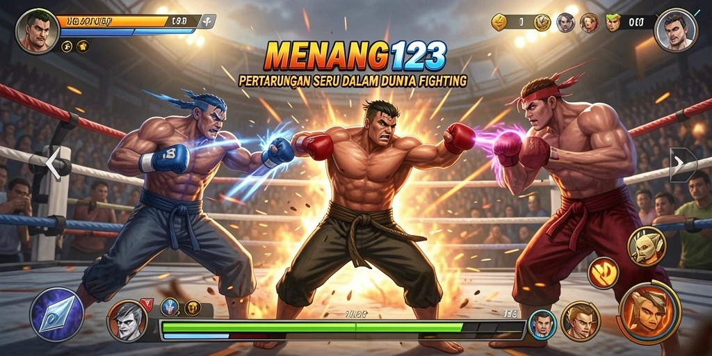 Tampilan gameplay MENANG123 yang seru dengan pertarungan intens.