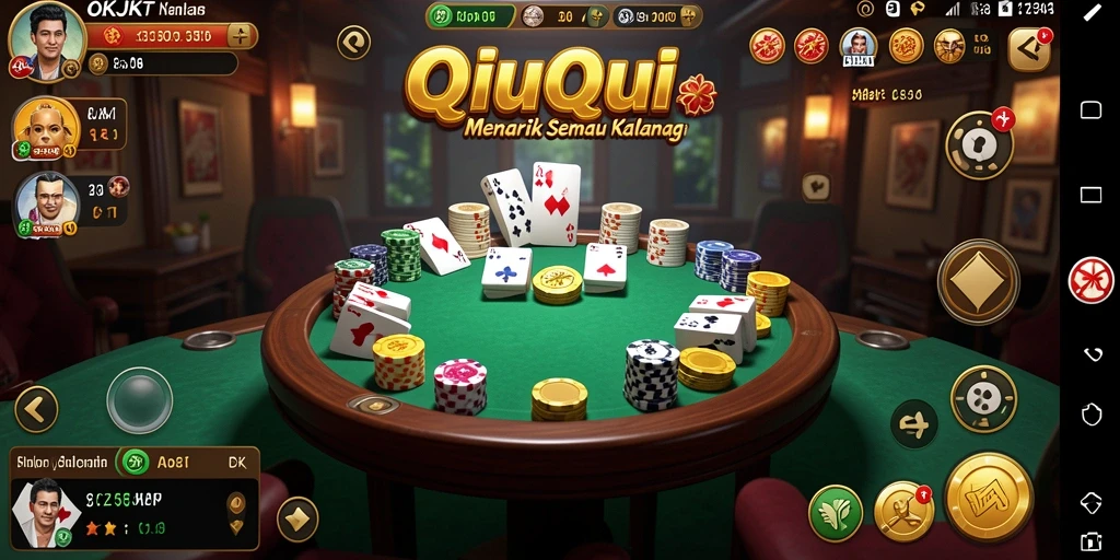 Screenshot gameplay QiuQiu yang menarik dan kompetitif.