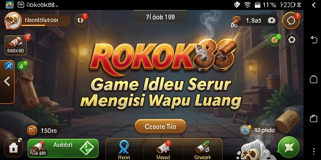 Screenshot gameplay ROKOK88 menunjukkan mekanisme Idle yang seru.