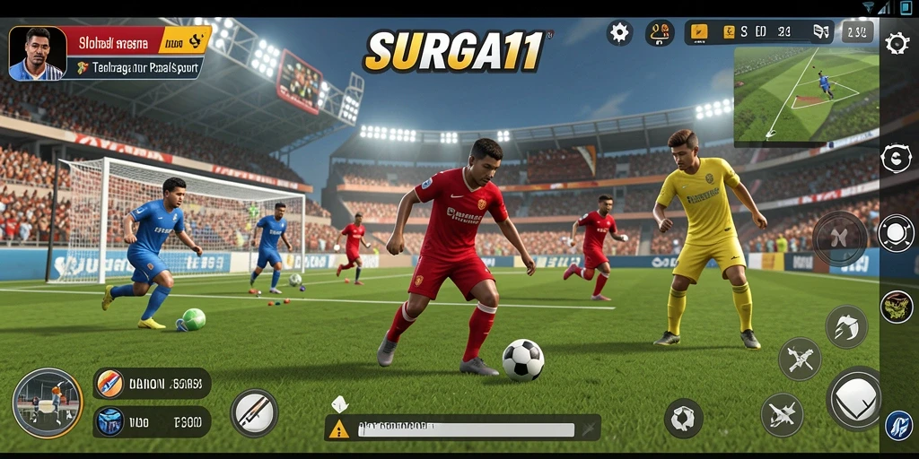 Screenshot SURGA11 menampilkan aksi seru dalam berbagai cabang olahraga.